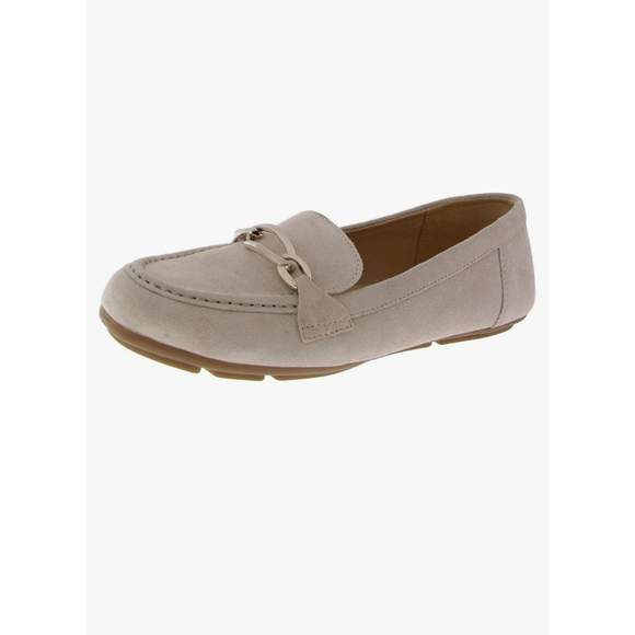 Calvin Klein Women Suede Leather Loafers SZ 10 M Light Natural - Taupe - Picture 2 of 10